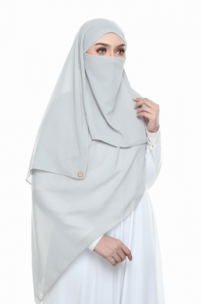 PLAIN CHIFFON SHAWL - GREY